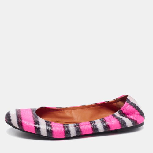 Marc by Marc Jacobs Multicolor Watersnake Embossed Leather Ballet Flat Size 38 - Marc by Marc Jacobs - Modalova