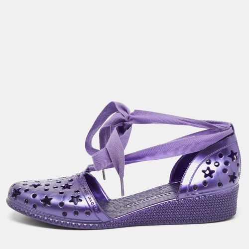 Marc by Marc Jacobs Purple Laser Cut Rubber Ankle Tie Flats Size 37 - Marc by Marc Jacobs - Modalova