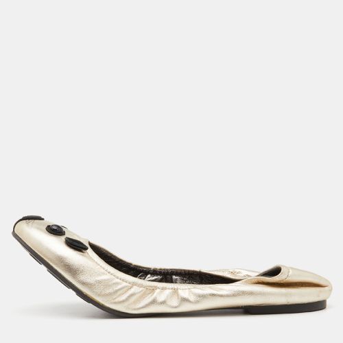 Marc by Marc Jacobs Gold/Black Leather Mouse Ballet Flats Size 40 - Marc by Marc Jacobs - Modalova