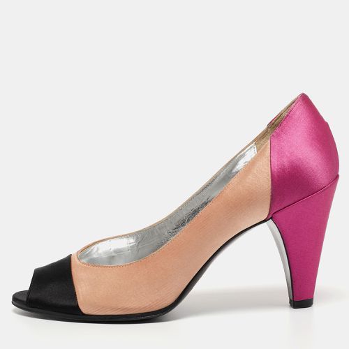 Marc by Marc Jacobs Tricolor Satin Peep Toe Pumps Size 37 - Marc by Marc Jacobs - Modalova