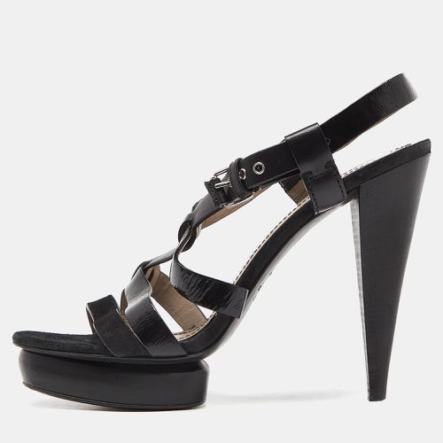 Marc By Marc Jacobs Black Leather Strappy Platform Sandals Size 40 - Marc by Marc Jacobs - Modalova