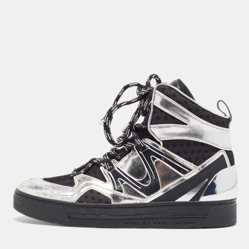 Marc by Marc Jacobs Silver Leather Mesh High Top Sneakers Size 36 - Marc by Marc Jacobs - Modalova