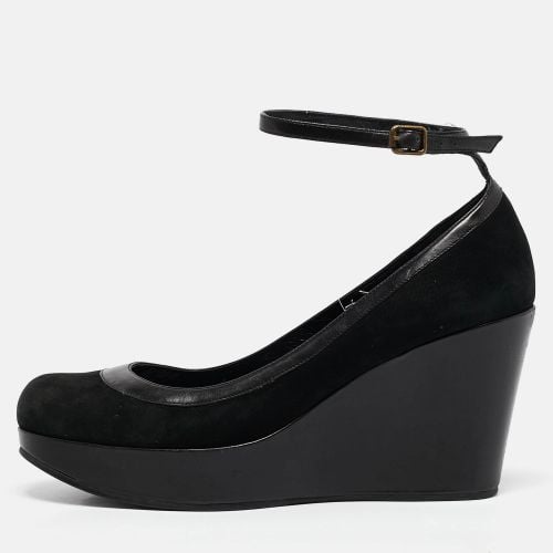 Marc by Marc Jacobs Black Leather and Nubuck Leather Wedge Pumps Size 39 - Marc by Marc Jacobs - Modalova