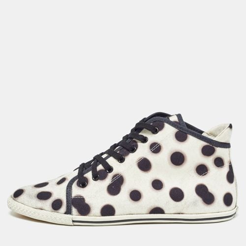 Marc by Marc Jacobs Cream And Black Canvas Polka Dot High Top Sneakers Size 40 - Marc by Marc Jacobs - Modalova