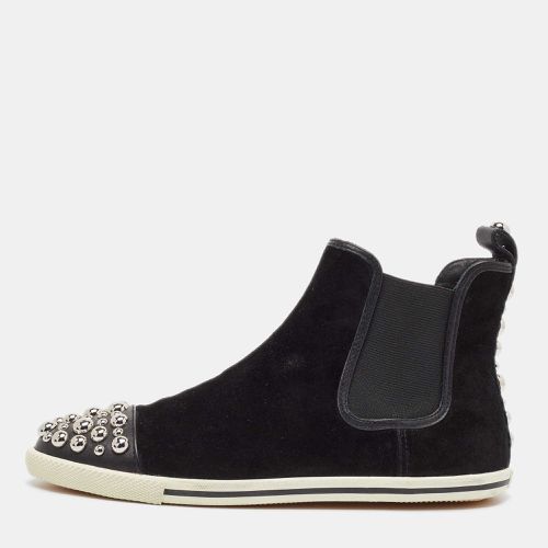 Marc by Marc Jacobs Black Suede Studded High Top Sneakers Size 37 - Marc by Marc Jacobs - Modalova