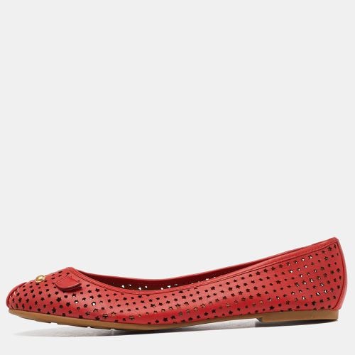 Marc by Marc Jacobs Red Laser Cut Out Leather Ballet Flats Size 39 - Marc by Marc Jacobs - Modalova