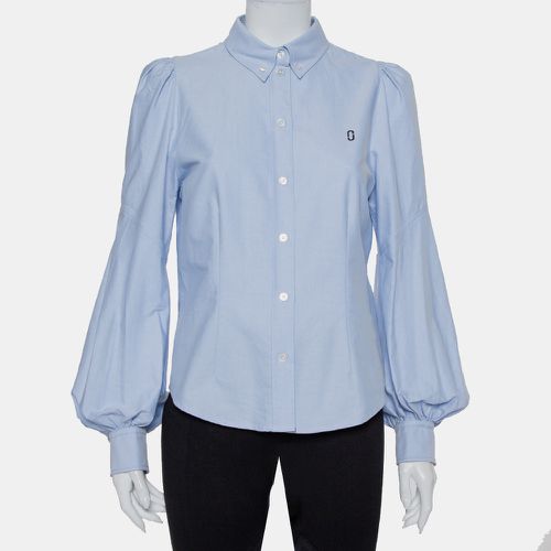 Marc Jacobs Blue Cotton Paneled Puff Sleeve Detail Fitted Shirt M - Marc Jacobs - Modalova