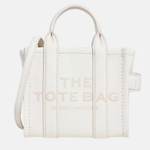 Marc Jacobs White Leather Women's The Mini Tote Bag - Marc Jacobs - Modalova