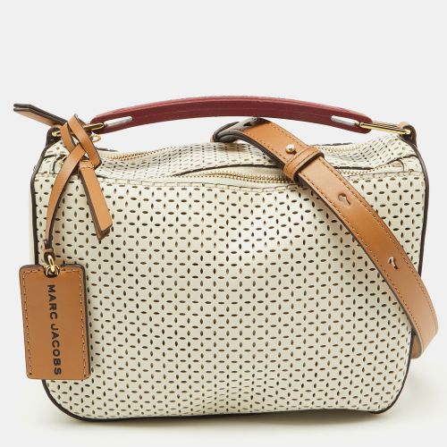 Marc Jacobs Ivory White Perforated Leather The Soft Box 23 Shoulder Bag - Marc Jacobs - Modalova