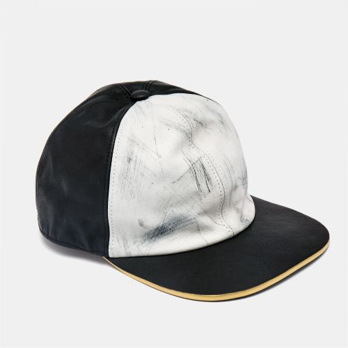Marc Jacobs Black/White Leather Baseball Cap M - Marc Jacobs - Modalova
