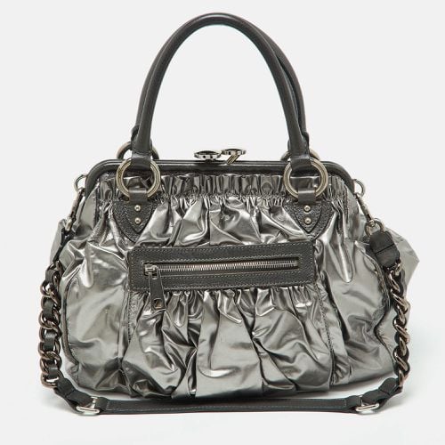 Marc Jacobs Silver Coated Canvas and Leather Stam Bag - Marc Jacobs - Modalova