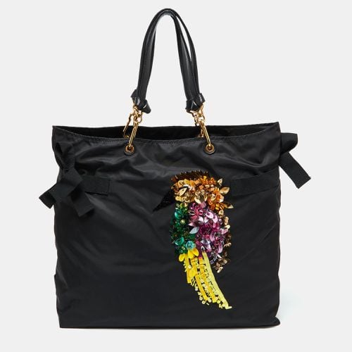 Marc Jacobs Black Nylon and Leather Tropical Chappy Bird Shopper Tote - Marc Jacobs - Modalova