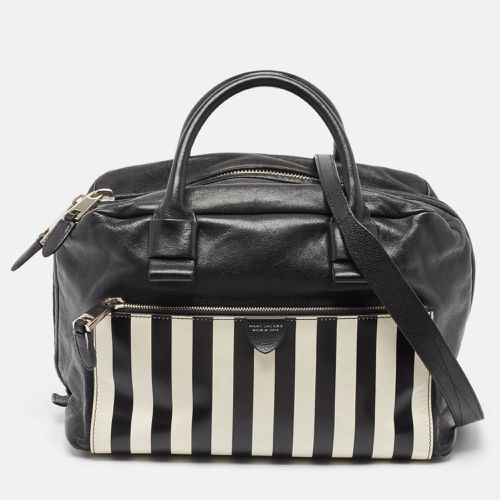 Marc Jacobs Black/White Leather Small Striped Prince Antonia Satchel - Marc Jacobs - Modalova