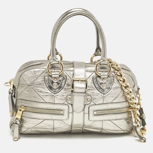 Marc Jacobs Grey Metallic Leather Double Zip Pocket Satchel - Marc Jacobs - Modalova