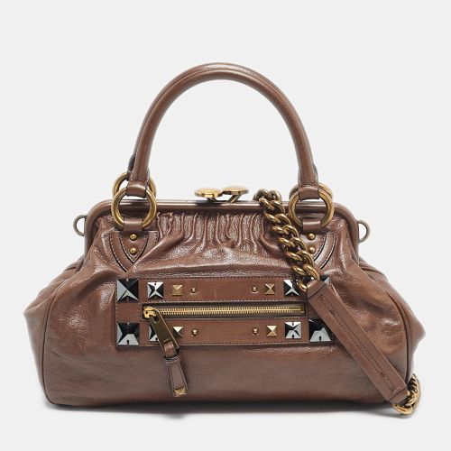 Marc Jacobs Brown Leather Studs Embellished Stam Satchel - Marc Jacobs - Modalova