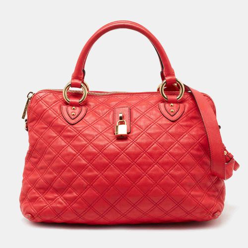 Marc Jacobs Coral Red Quilted Leather Rio Satchel - Marc Jacobs - Modalova