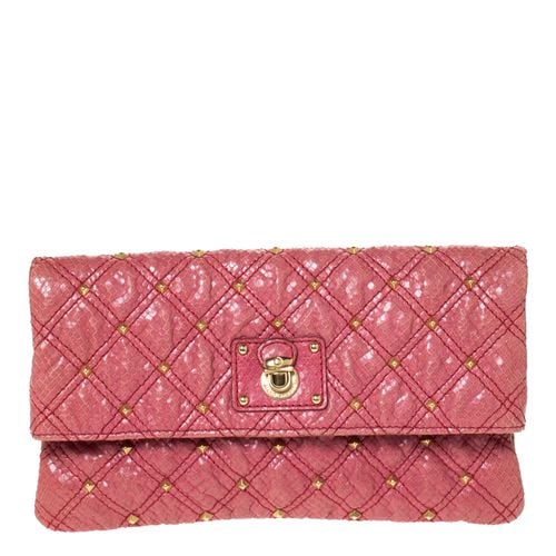 Marc Jacobs Pink Studded Leather Eugenie Clutch - Marc Jacobs - Modalova