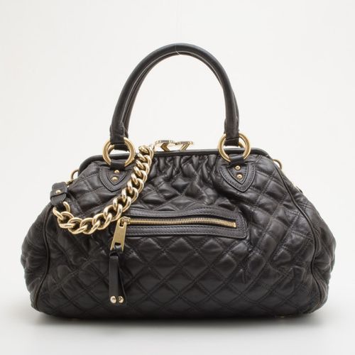 Marc Jacobs Black Quilted Leather Stam Satchel - Marc Jacobs - Modalova