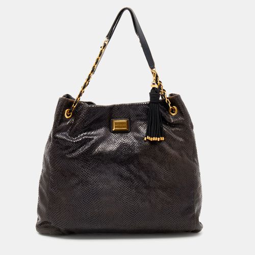 Marc Jacobs Black Python Embossed Leather Hobo - Marc Jacobs - Modalova