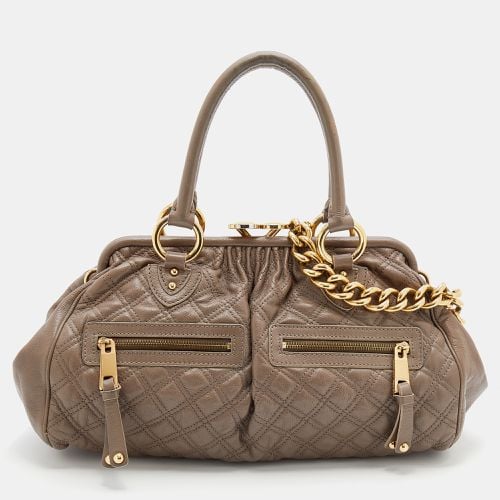 Marc Jacobs Grey Quilted Leather Stam Satchel - Marc Jacobs - Modalova