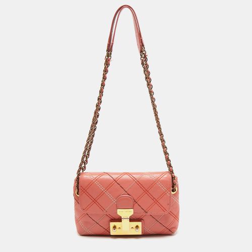 Marc Jacobs Peach Quilted Leather Flap Crossbody Bag - Marc Jacobs - Modalova