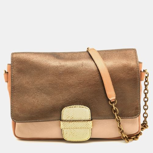 Marc Jacobs Multicolor Leather and Watersnake Leather Flap Shoulder Bag - Marc Jacobs - Modalova