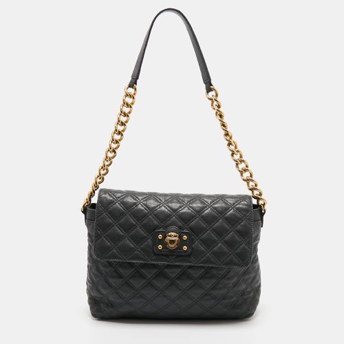 Marc Jacobs Dark Grey Quilted Leather Flap Shoulder Bag - Marc Jacobs - Modalova