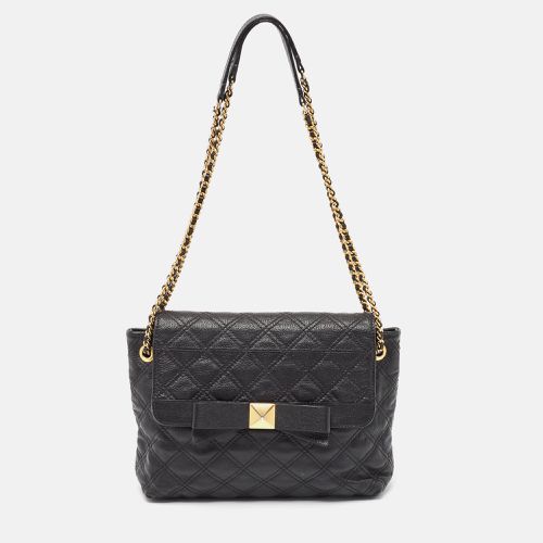 Marc Jacobs Black Quilted Leather Bow Shoulder Bag - Marc Jacobs - Modalova