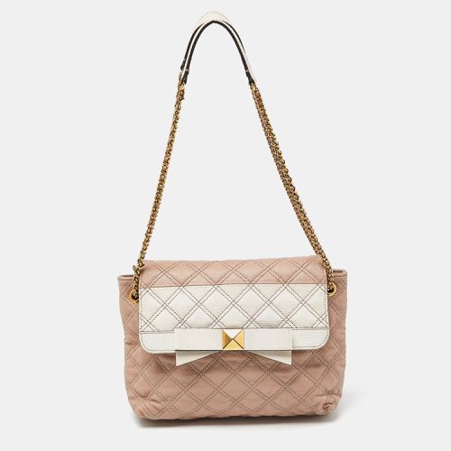 Marc Jacobs Pink/White Quilted Leather Bow Shoulder Bag - Marc Jacobs - Modalova