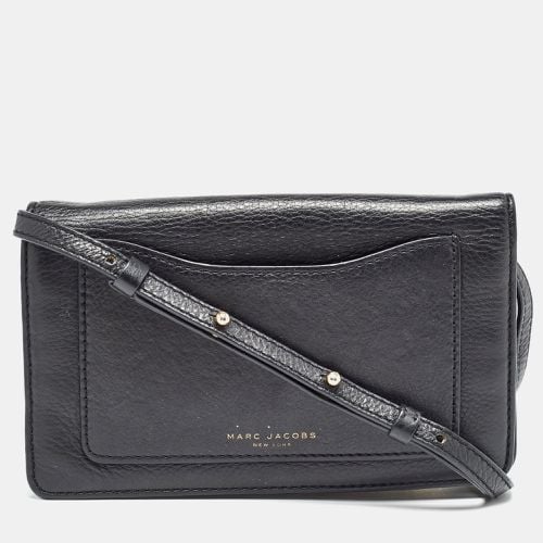 Marc Jacobs Black Leather Recruit Wallet on Strap - Marc Jacobs - Modalova