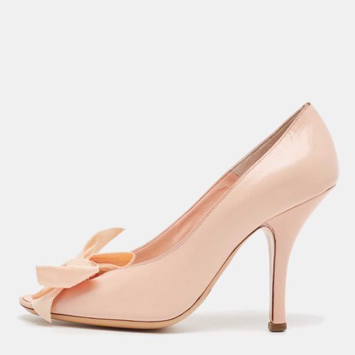 Marc Jacobs Pink Leather Bow Open Toe Pumps Size 37 - Marc Jacobs - Modalova