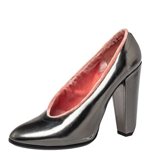 Marc Jacobs Grey Leather Block Heel Pumps Size 38.5 - Marc Jacobs - Modalova