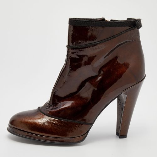 Marc Jacobs Metallic Bronze Patent Leather Ankle Length Boots Size 40.5 - Marc Jacobs - Modalova