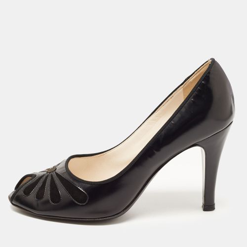 Marc Jacobs Black Leather and Suede Peep Toe Pumps Size 36.5 - Marc Jacobs - Modalova