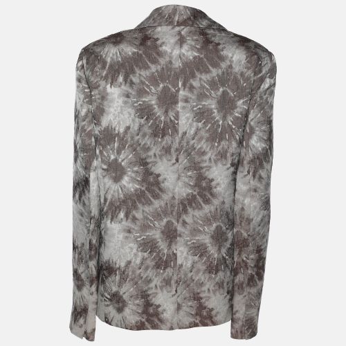Jacquard Single Breasted Blazer L - Marina Rinaldi - Modalova
