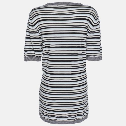 Stripe Stretch Knit Top L - Marina Rinaldi - Modalova