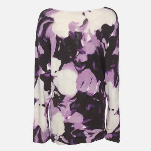 Printed Silk Sweater L - Marina Rinaldi - Modalova