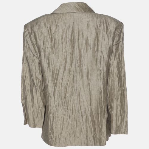 Texture Linen Blend Blazer L - Marina Rinaldi - Modalova