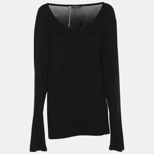 Marina Rinaldi Black Jersey Long Sleeve Top L - Marina Rinaldi - Modalova