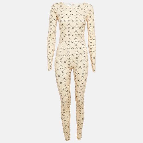 Marine Serre Beige Printed Jersey Jumpsuit L - Marine Serre - Modalova