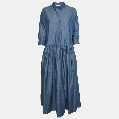 Marielle Blue Denim Buttoned Maxi Dress M - Marielle - Modalova