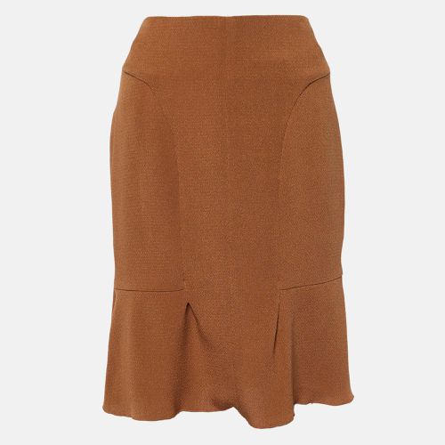 Marni Brown Crepe Double Silk Mini Skirt S - Marni - Modalova