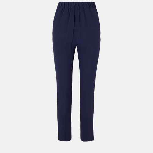 Marni Navy Blue Crepe Trousers Size 36 - Marni - Modalova