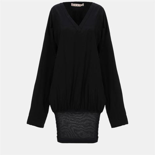 Marni Black Cotton & Knit Long Sleeve Blouse M (IT 42) - Marni - Modalova