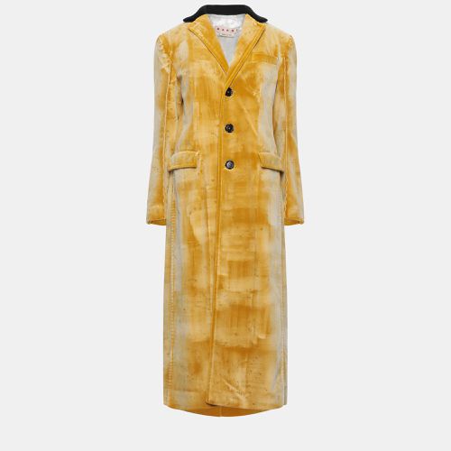 Marni Yellow Velvet Long Coat S (IT 40) - Marni - Modalova