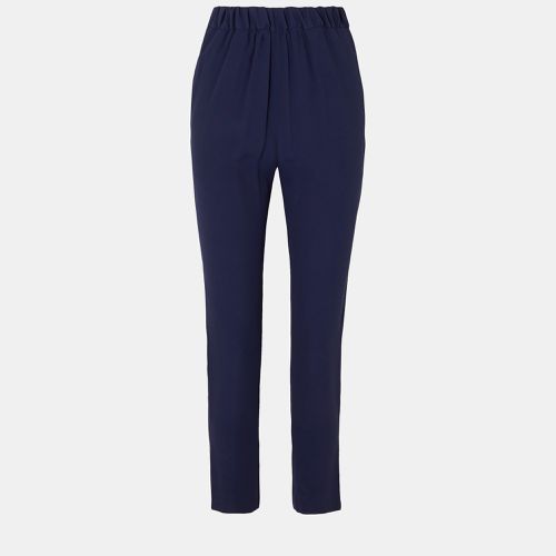 Marni Navy Blue Crepe Trousers Size 38 - Marni - Modalova