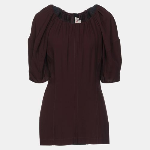 Marni Cocoa Crepe Gathered Blouse S (IT 40) - Marni - Modalova