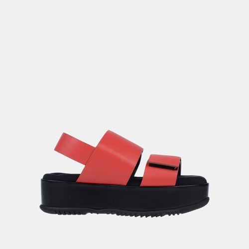 Marni Red Leather Platform Sandals 36 - Marni - Modalova