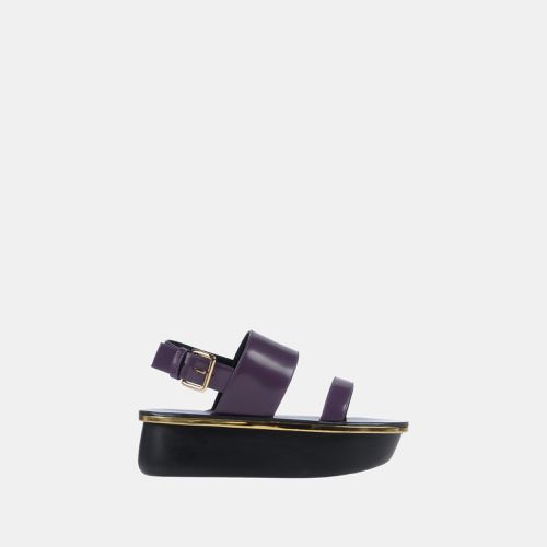 Marni Purple Leather Platform Sandals 36 - Marni - Modalova