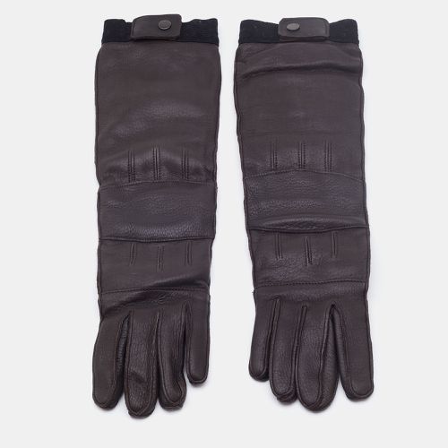 Marni Dark Brown Leather Long Gloves - Marni - Modalova